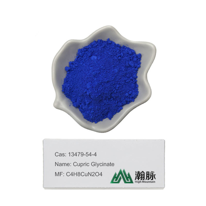 Diglicinato de cobre Intermediários químicos Glicinato de cobre CAS 13479-54-4 C4H8CuN2O4