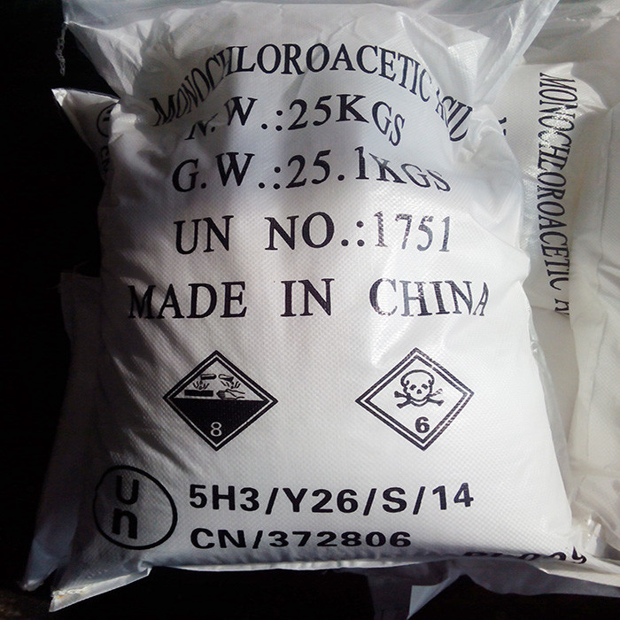 C2H3O2Cl Ácido monocloroacético CAS 79-11-8 Para intermediários químicos utilizados na produção de CMC e Glicina