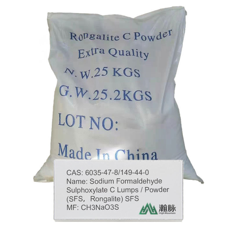 SFS Química de Aplicações Múltiplas Formaldeído Sulfoxilado de Sódio (CAS 6035-47-8) / Rongalita (149-44-0) 99% de pureza